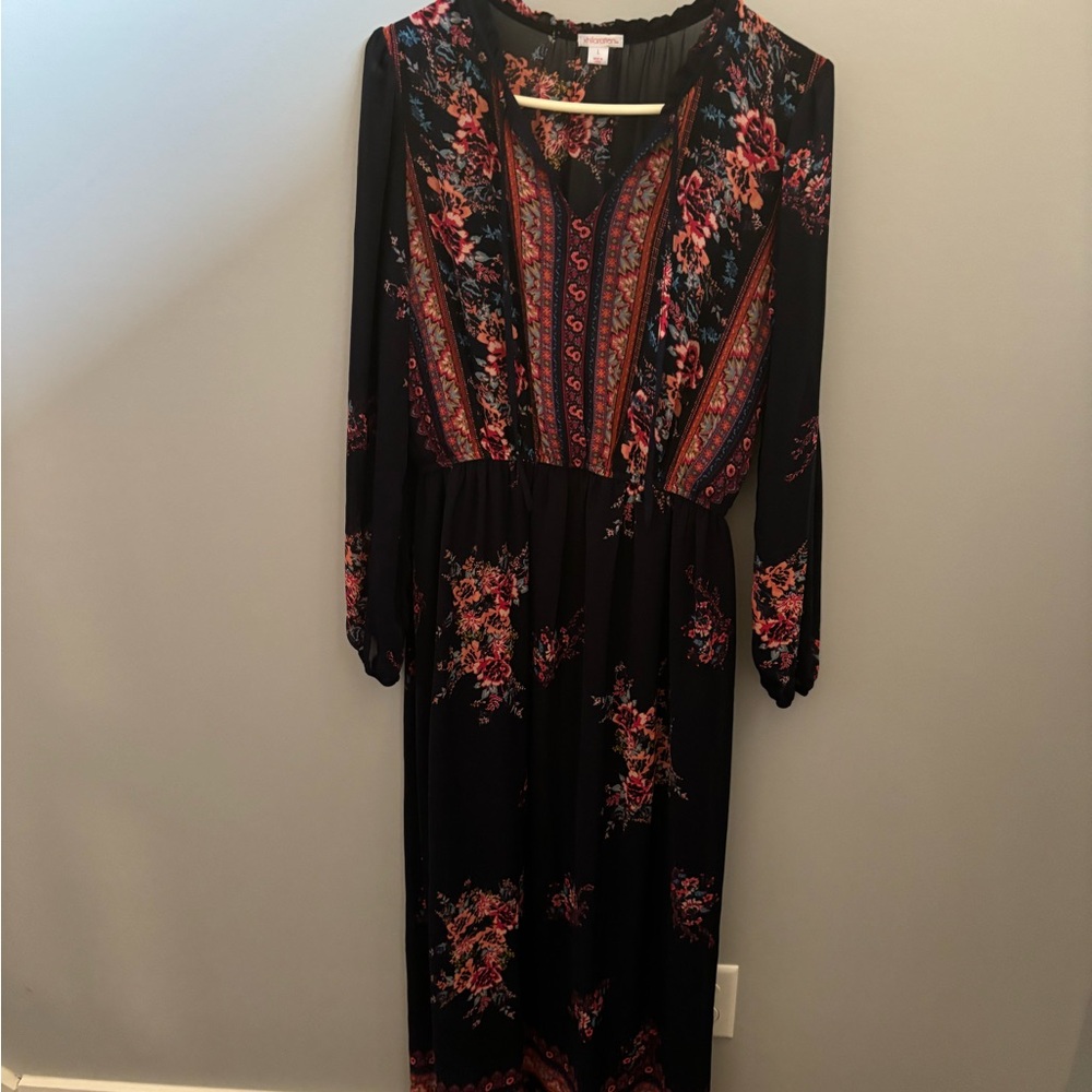 Floral Blue Maxi Dress